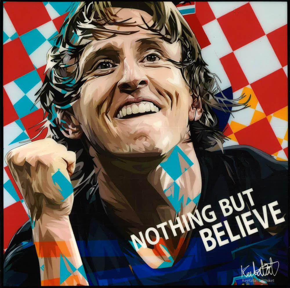 LUKE MODRIC_NOTHING BUT BELIEVE POP ART (10X10)