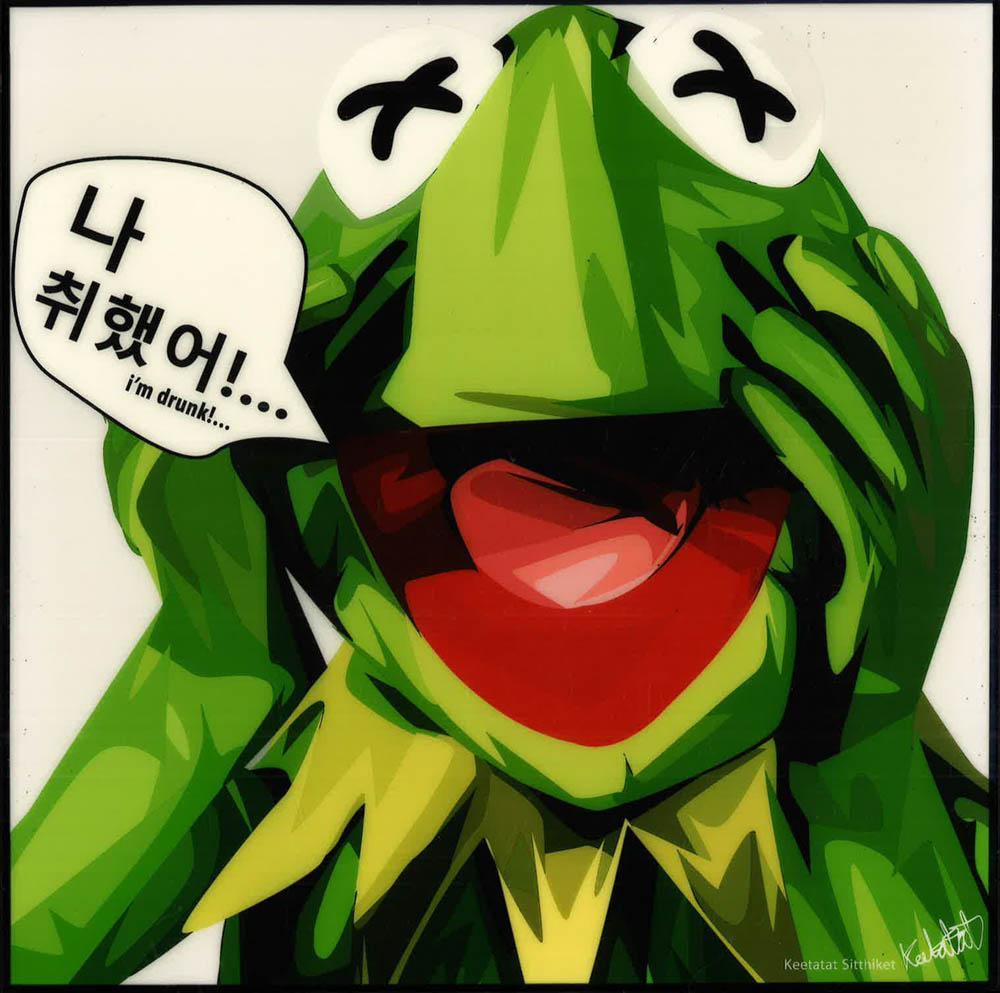 M DRUNK (WITH KOREAN WORD) POP ART (10X10)