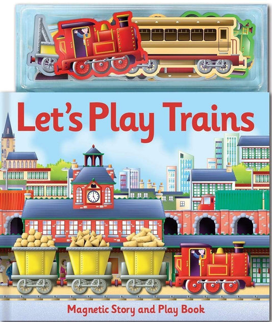 Magnetic Story And Play Book - Let's Play Trains
