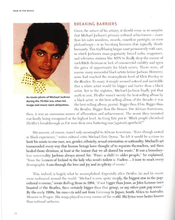 Man In The Music: The Creative Life And Work Of Michael Jackson