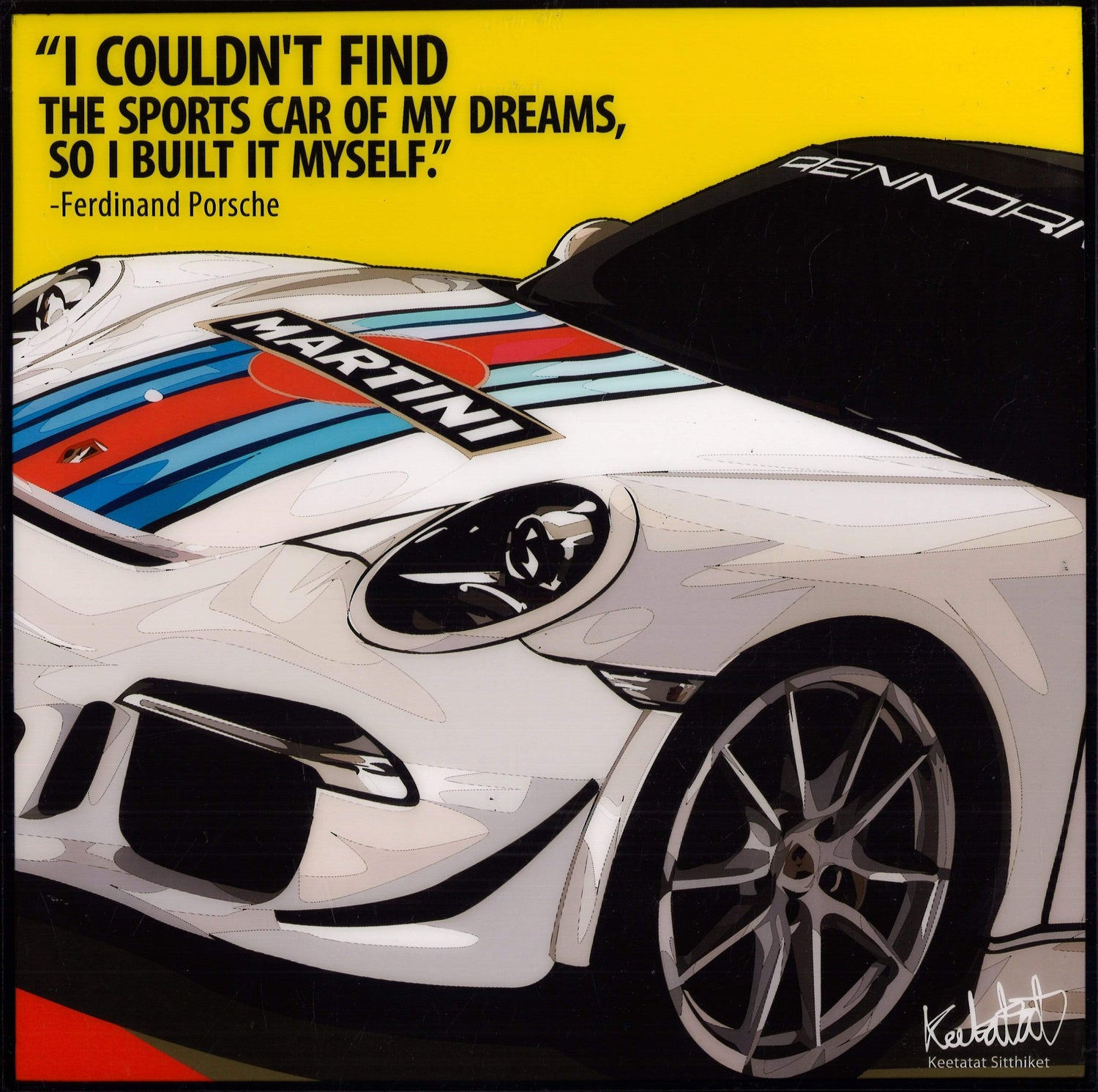 MARTINI PORSCHE: I COULDN'T FIND THE SPORTS POP ART (10X10)