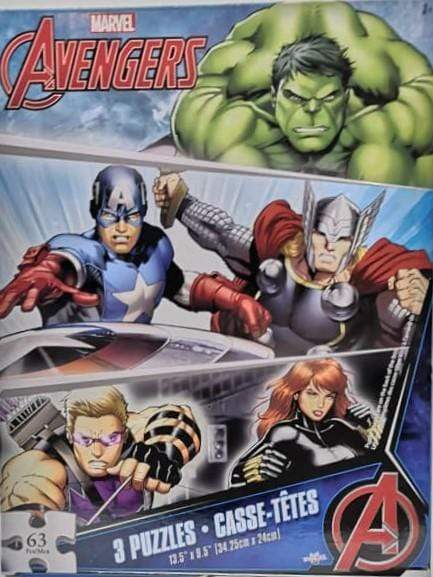MARVEL 3 PACK PUZZLES  (ITEM# 24746)