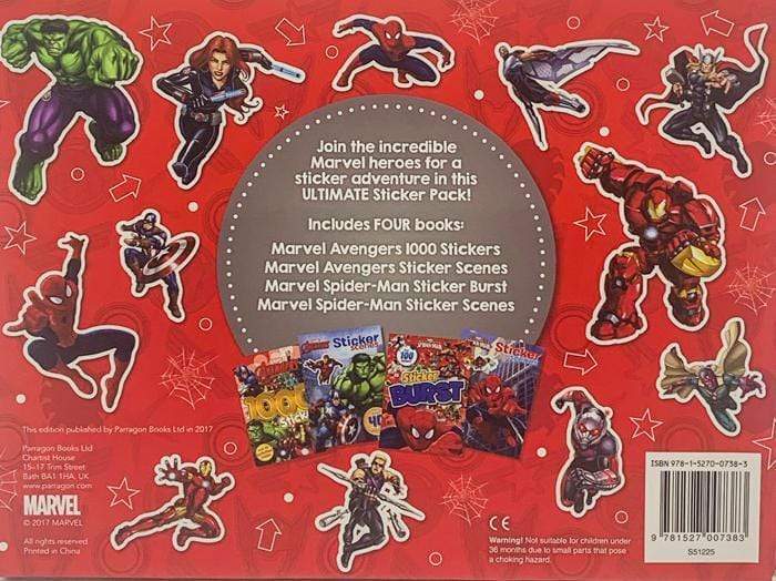 Marvel: Ultimate Sticker Pack - 4 Book With Over 1200 Stickers!