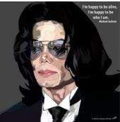 MICHAEL JACKSON IM HAPPY TO BE ALIVE VER 2 POP ART (10X10)