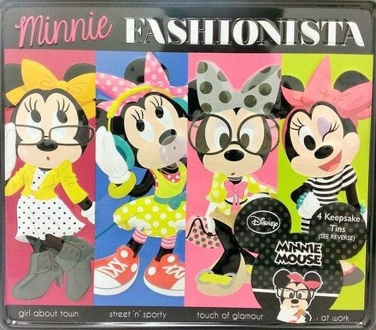 Minnie Mouse Fashonista Set Of Four Keepsake Tins