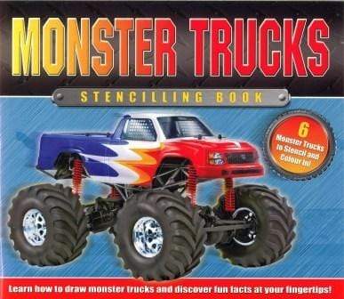 Monster Trucks Stencilling Book