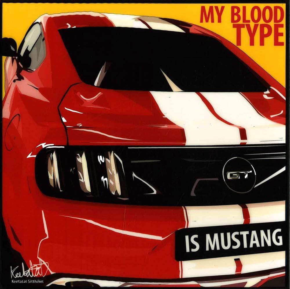 MUSTANG: MY BLOOD TYPE POP ART (10X10)