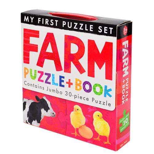 My First Puzzle Set: Farm Puzzle Plus Book