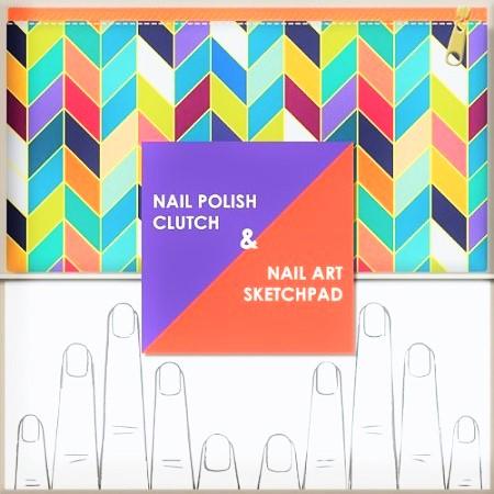 Nail Polish Clutch And Nail Art Sketchpad