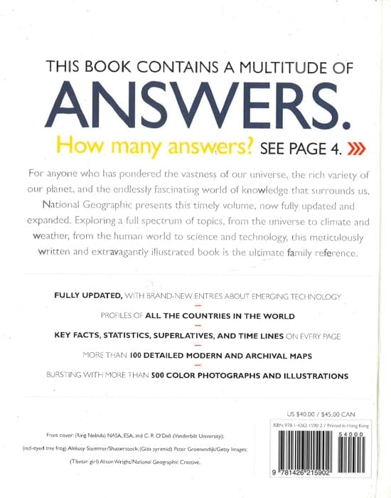 National Geographic Answer Book, Updated Edition: 10,001 Fast Facts About Our World