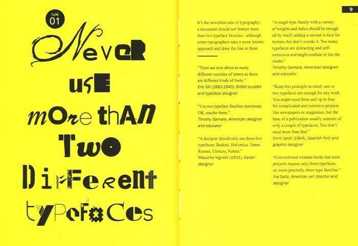 Never Use More Than Two Different Typefaces
