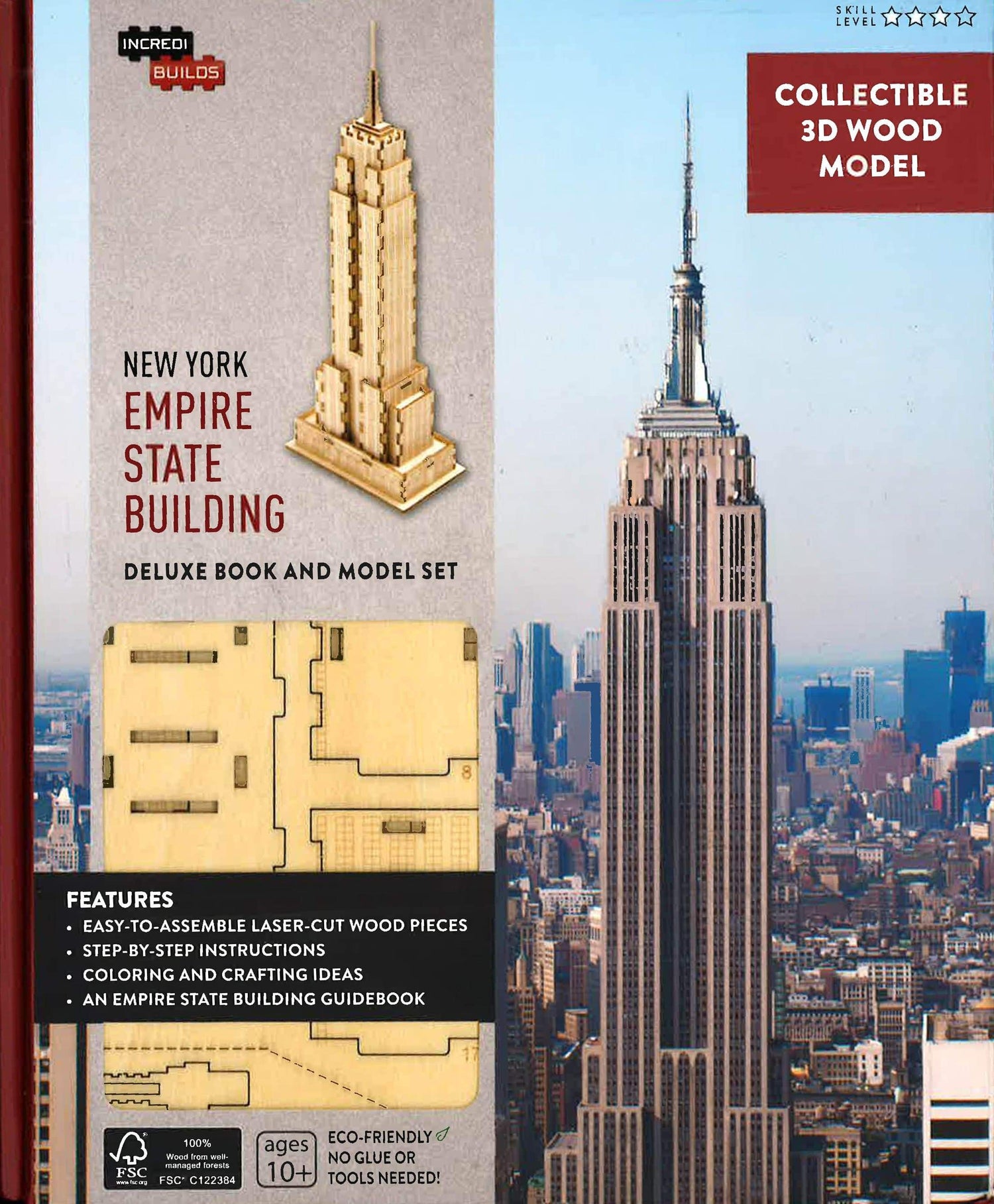 New York Empire State Building Deluxe Book And Model Set (Incredibuilds)