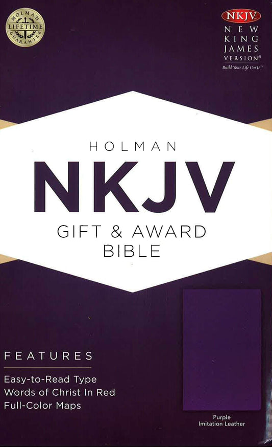 Nkjv Gift & Award Bible, Purple Imitation Leather