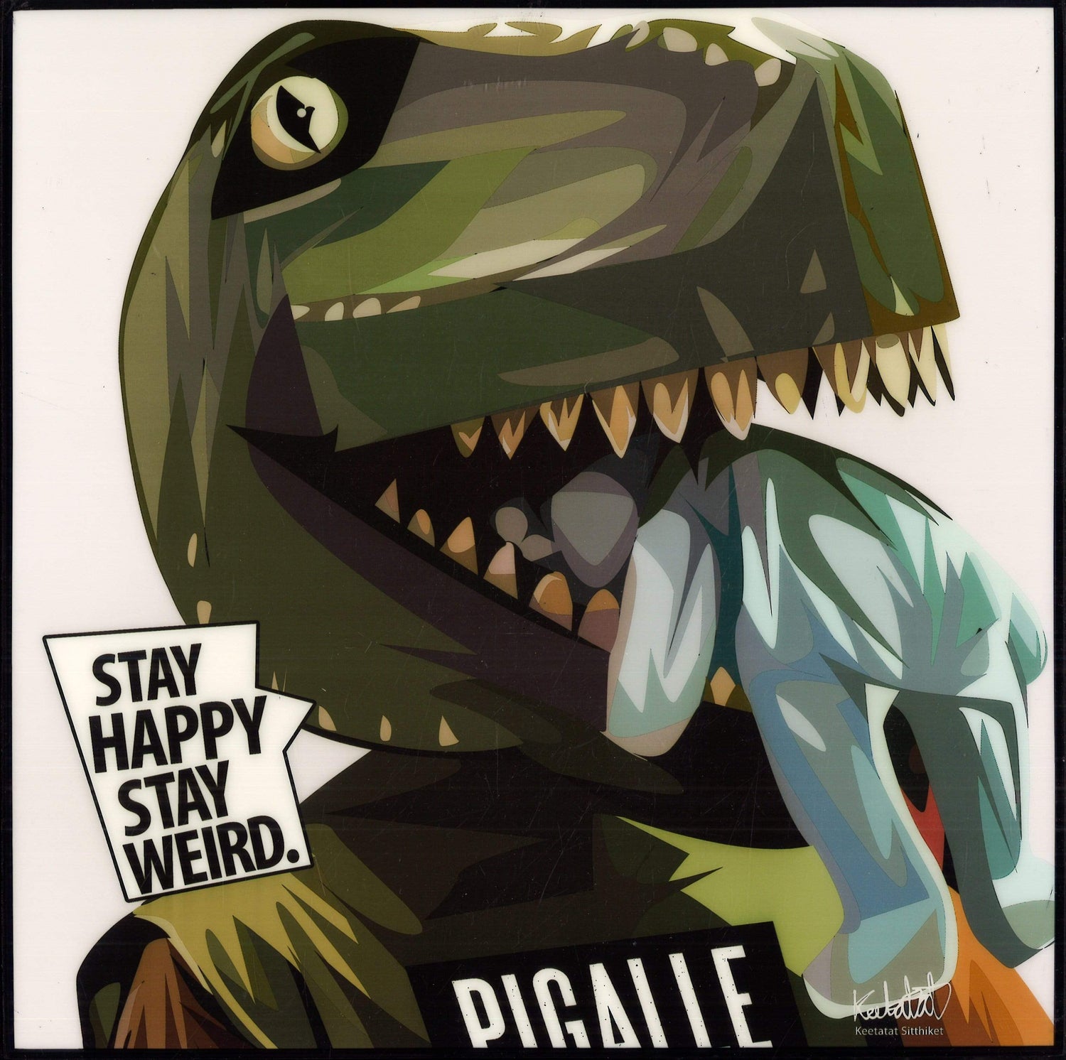 PAGILLIE: STAY WEIRD STAY HAPPY POP ART (10X10)