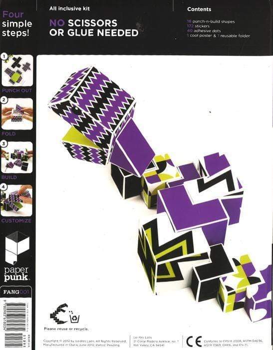 Paper Punk Fang 001 : Build Your Own Paper Toy Snake