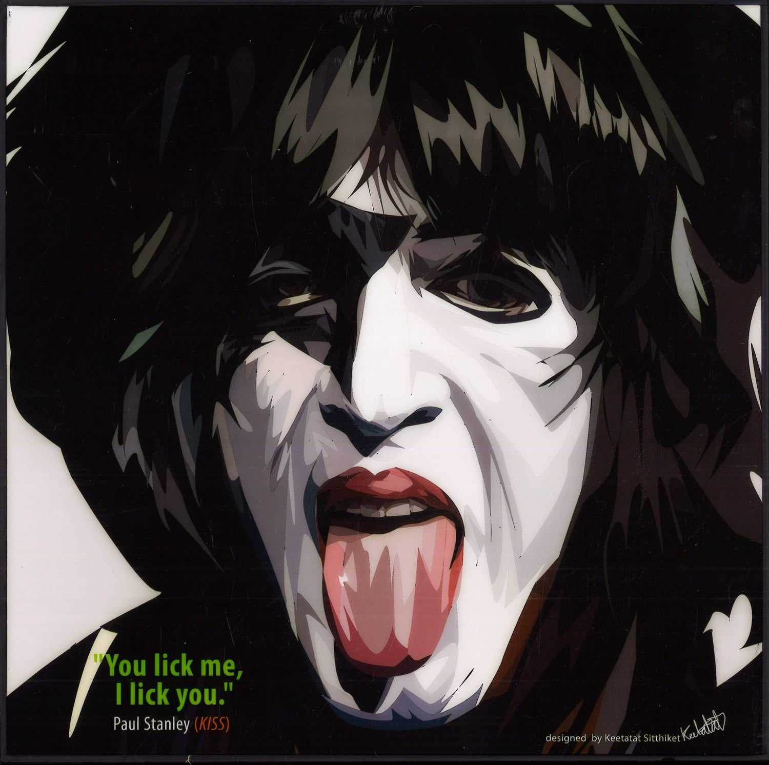 PAUL STANLEY (KISS) POP ART (10X10)