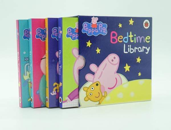 Peppa Pig 4 Board Books Set Bedtime Library Collection Board Book