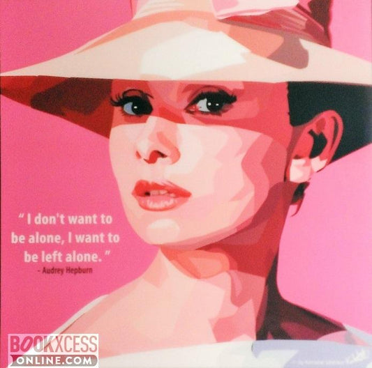Pop Art: Audrey Hepburn - Pink With Hat (26 CM X 26 CM)