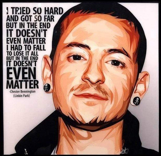 Pop Art: Chester Bennington (Linkin Park): I Tried So Hard Pop Art (10x10)