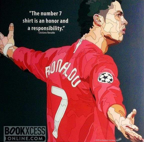 Pop Art: Cristiano Ronaldo Jersey No 7  (26 CM X 26 CM)