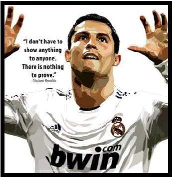 Pop Art: Cristiano Ronaldo - There Is Nothing To Prove (26 Cm X 26 Cm)