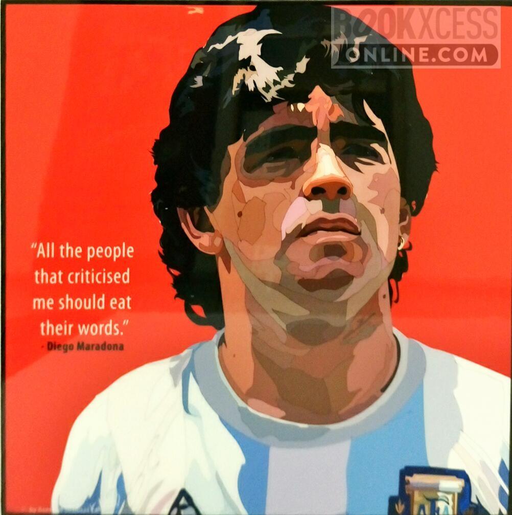 Pop Art: Diego Maradona Red (26 CM X 26 CM)