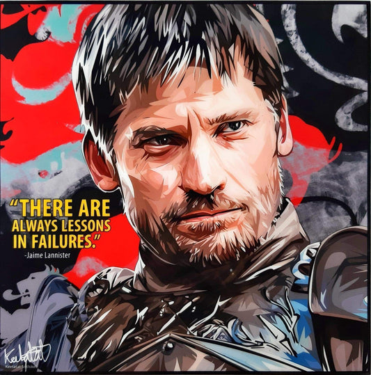 Pop-Art: Jaime Lannister - "There Are Always Lessons in Failures." (26cm x 26 cm)