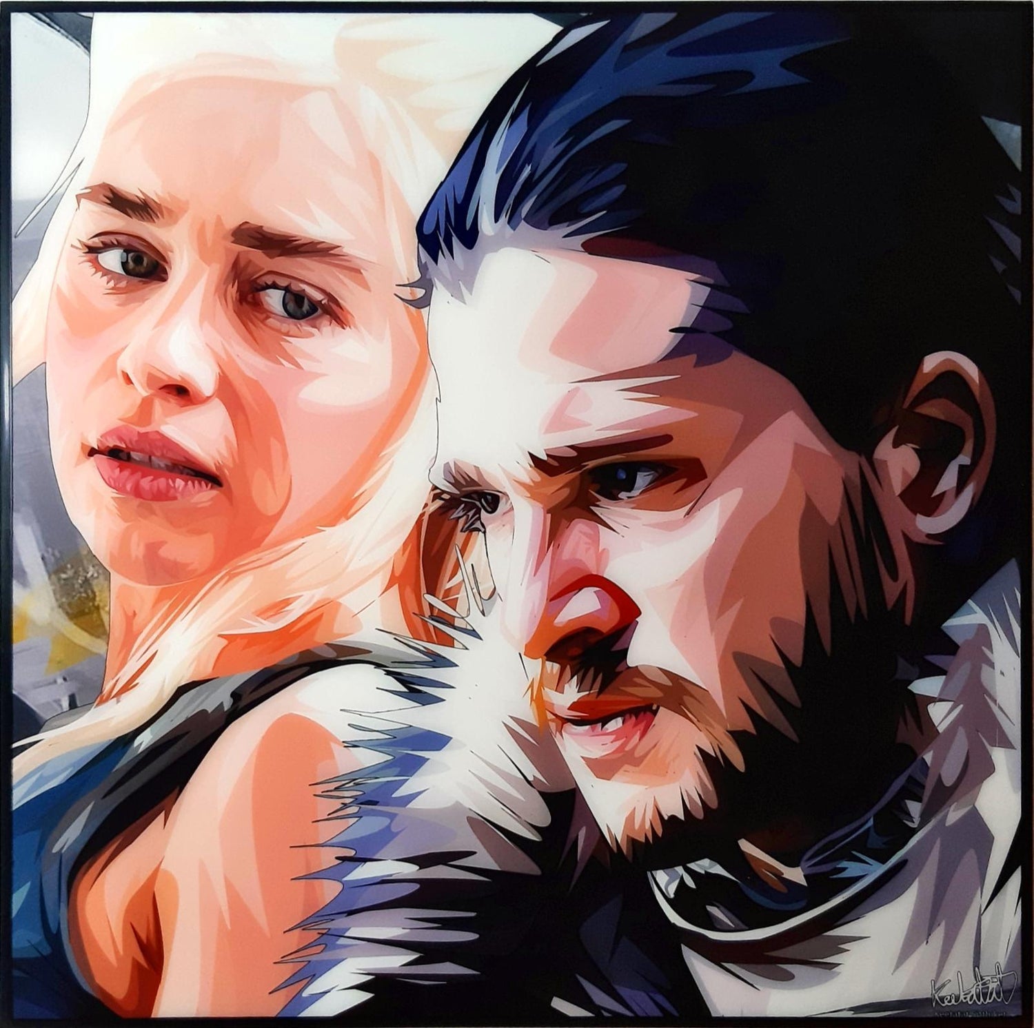 Pop-Art: Jon Snow & Daenerys Targaryen (26cm x 26 cm)