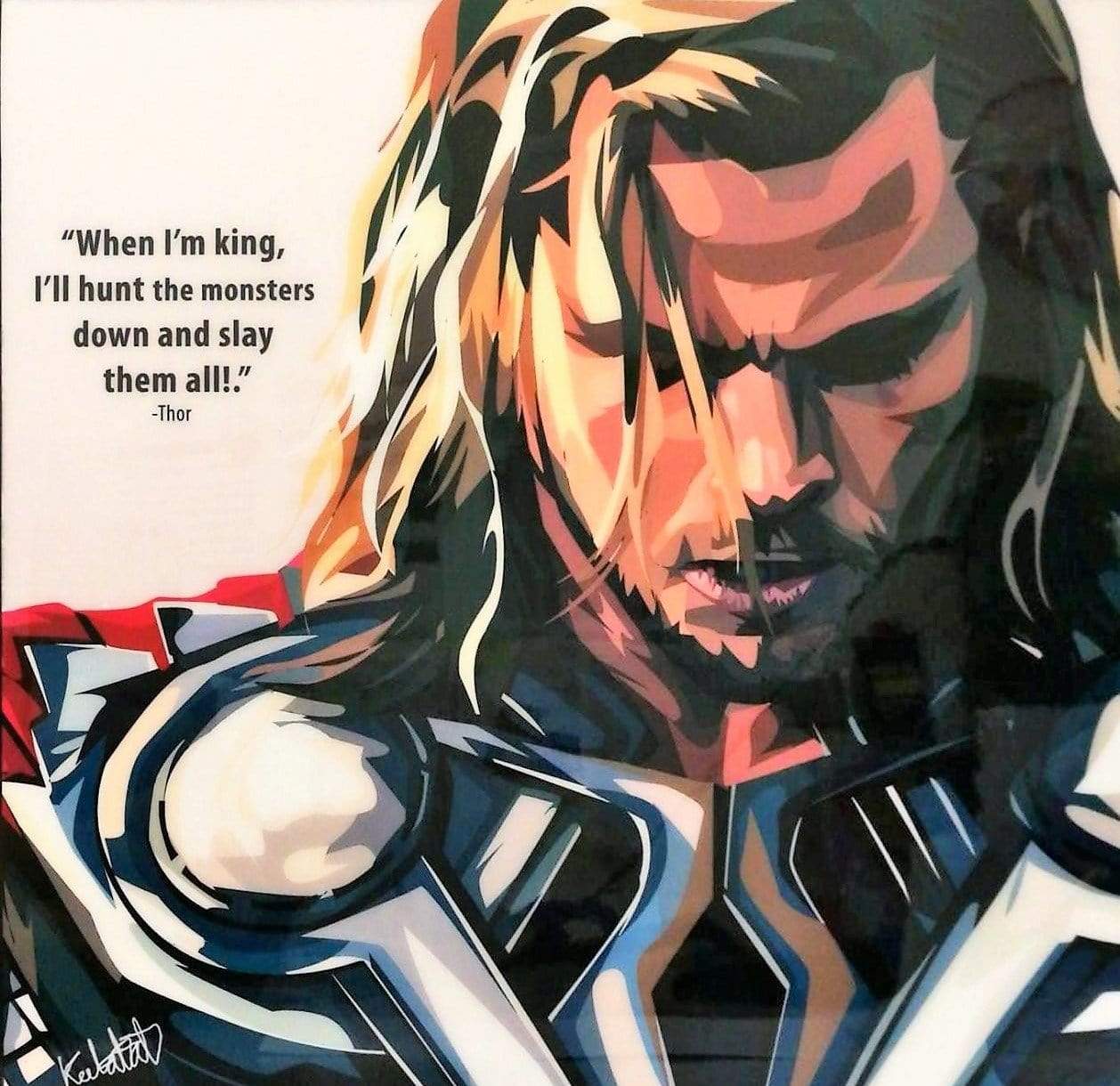 Pop Art: Thor: When I'm King (26 CM x 26 CM)