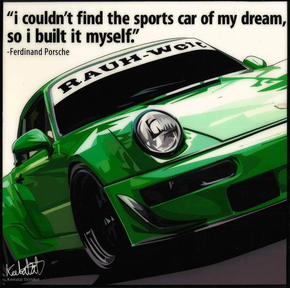 PORSCHE 911 RAUH-WELT BEGRIFF (RWB): I COULDN'T FIND THE SPORTS CAR POP ART (10X10)