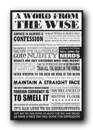 Poster: A Word From The Wise (60 cm X 91.5 cm)