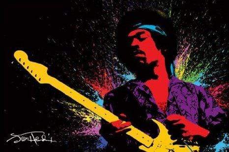 Poster: Jimi Hendrix - Paint (60 cm X 91.5 cm)