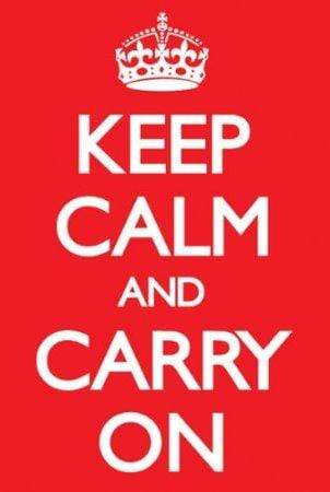 Poster: Keep Calm And Carry On - Red (60 cm X 91.5 cm)