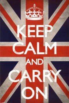 Poster: Keep Calm And Carry On - Union Jack (60 cm X 91.5 cm)