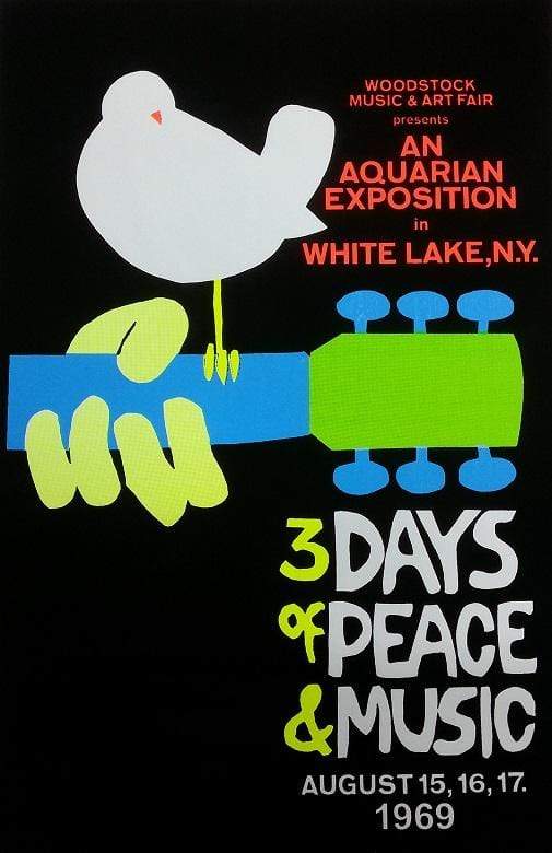 Poster: Woodstock (Blacklight) (60 cm X 91.5 cm)