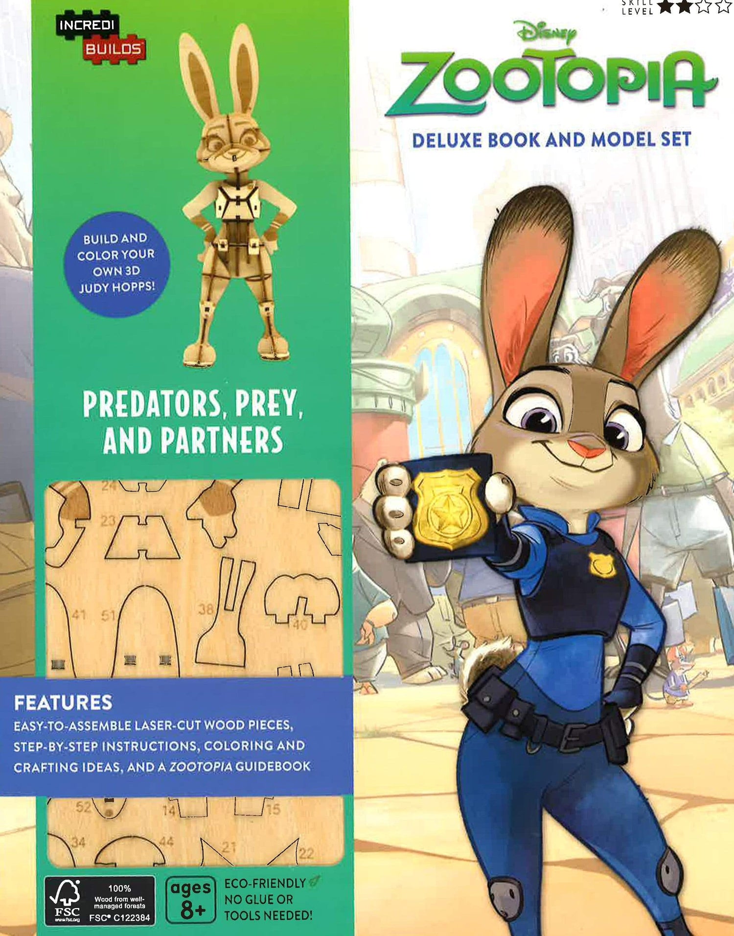 Predators, Prey And Partners Deluxe Book And Model Set (Zootopie, Incredibuilds)