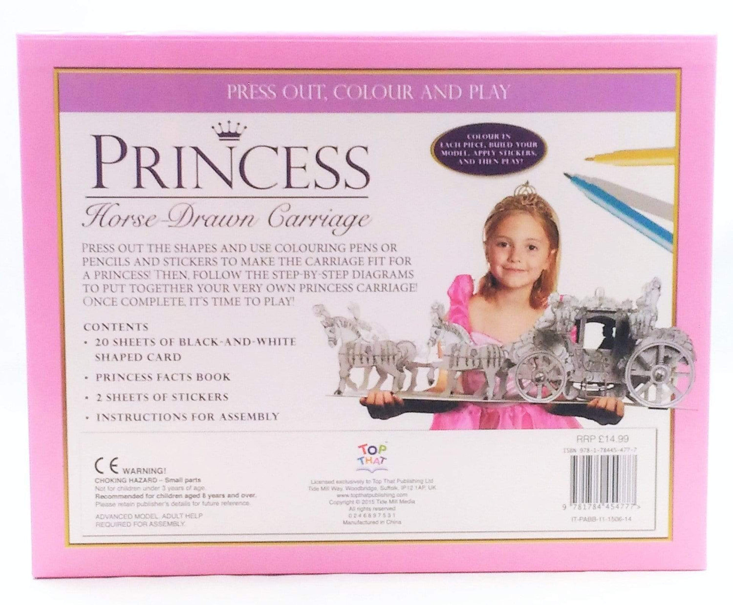 Press Out and Build Princess Horse-Drawn Carriage