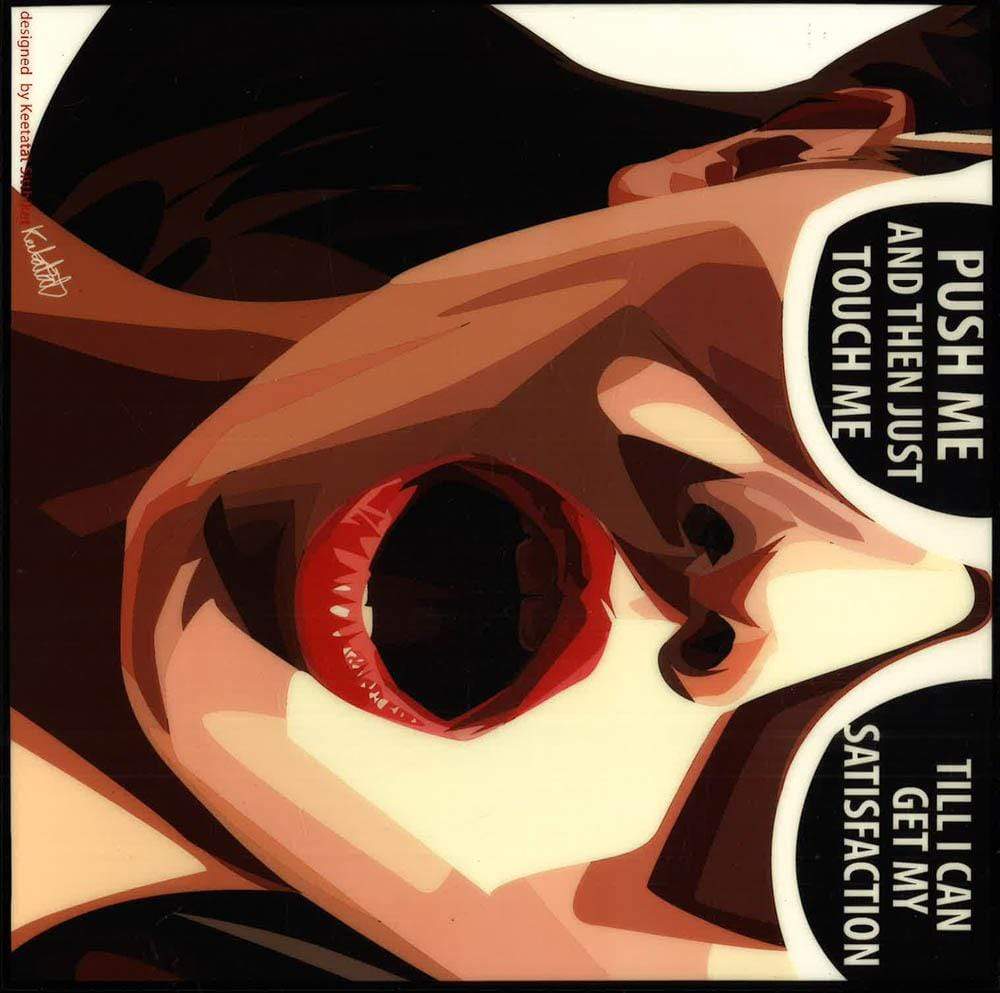 PUSH ME AND THEN JUST SMALL POP ART (10X10)