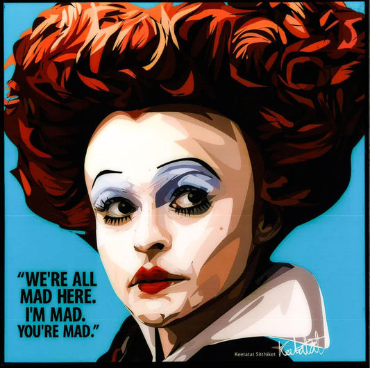 RED QUEEN: WE'RE ALL MAD HERE POP ART (10X10)