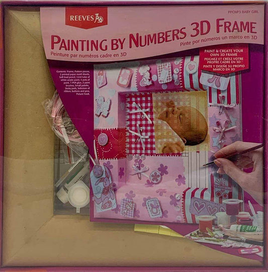 Reeves Painting By Numbers 3D Frame : Baby Girl