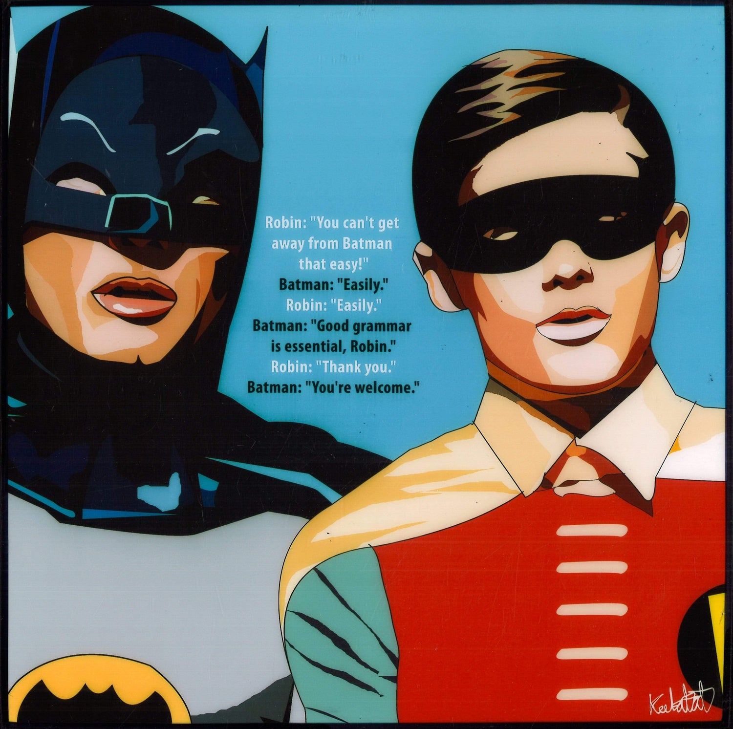 ROBIN BATMAN COMIC POP ART (10X10)