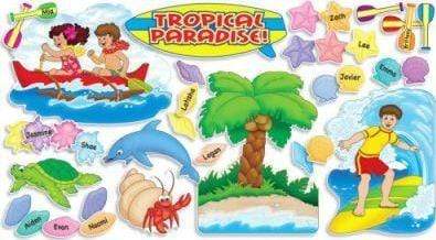 SCHOLASTIC TROPICAL PARADISE BULLETIN BOARD