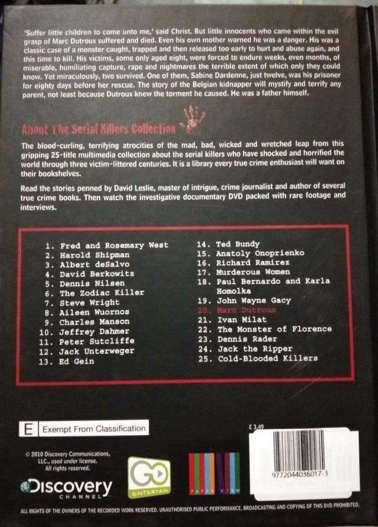 SERIAL KILLERS (BOOK +DVD) - MARC DUTROUX (20)