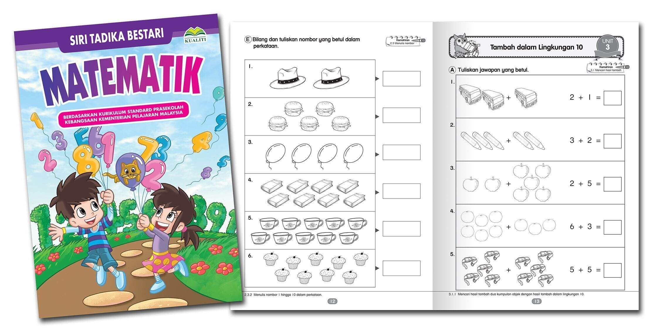 Tadika Math Siri Tadika Bestari - Matematik – BookXcess
