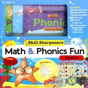 Skill Sharpeners: Math and Phonics Fun Box Set (Grade 2)