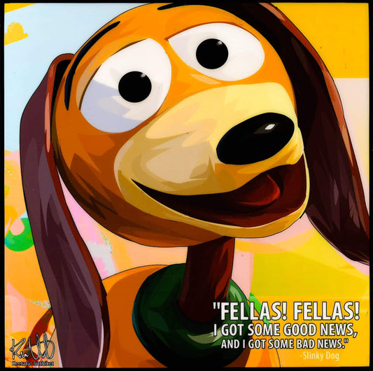 SLINKY DOG,(10X10) POP ART
