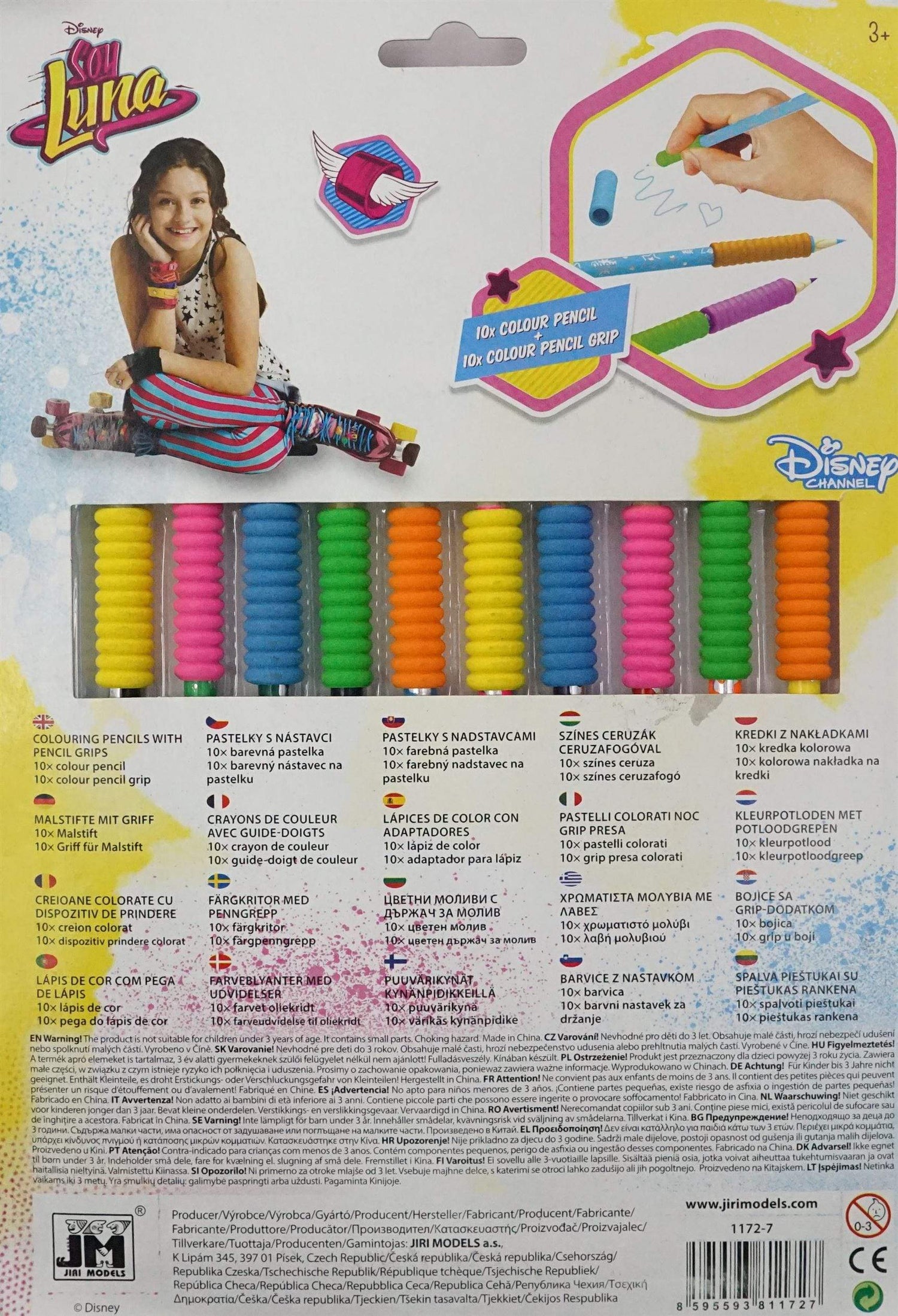 Soy Luna Set Of 10 Colour Pencils With Pencil Grips