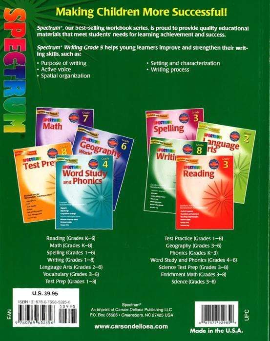 Spectrum Writing Grade 5 BookXcess Spectrum writing grade 5 bookxcess