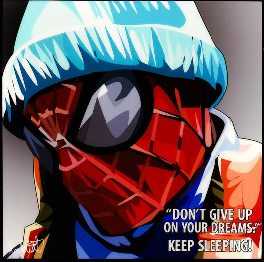 SPIDERMAN POP ART SNOW CAP DON’T GIVE UP ON YOUR DREAMS (10'X10')