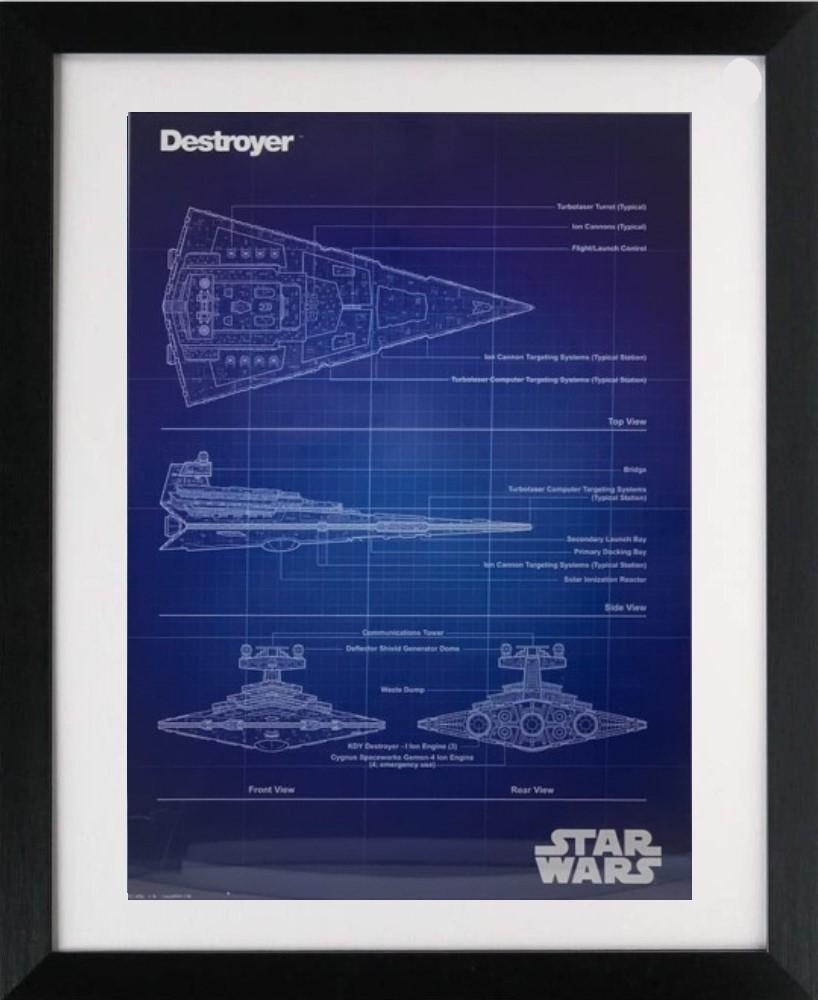 Star Wars Blueprint: Destroyer (12X16 Photographic)
